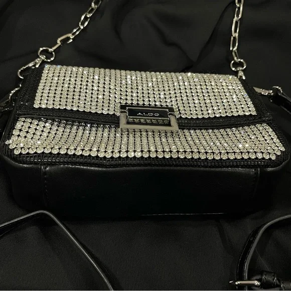 Aldo Silver and Black Rhinestone Bag Set - Picture 7 of 7